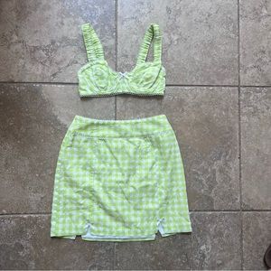 NWT For Love and Lemons Gingham Set